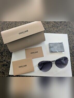 Roberto Cavalli RC1078 Minucciano Aviator Sunglasses – Like New – Complete Set